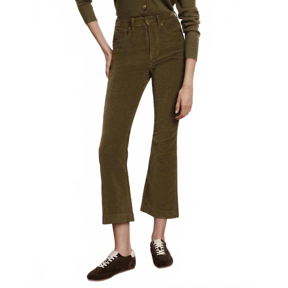 NEW VERONICA BEARD carson ankle flare corduroy pant in cypress
